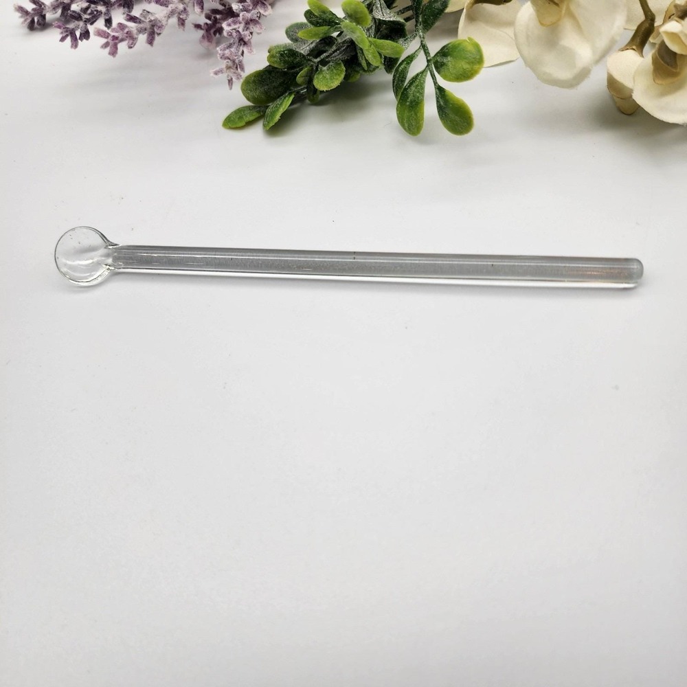 Vintage Mustard Condiment Glass Spoon 6" long